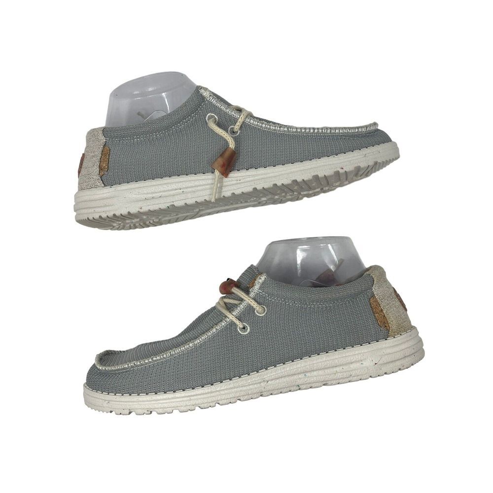 Hey Dude Men's‎ Wally Eco Sox Cobblestone Gray Slip On Shoes M8 W10